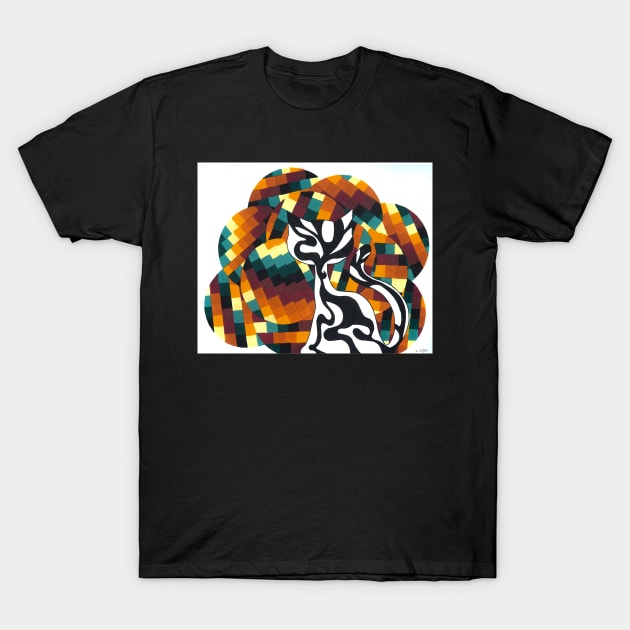 Squiggle Cat T-Shirt by ifnotforv